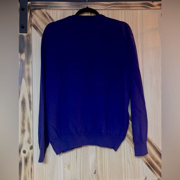 Club Room Retro Wool Sweater Purple XL - Picture 2 of 6